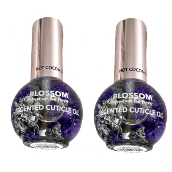 Blossom Nail Hot Cocoa Scented Cuticle Oil 2 Pack Set Infused with Real Flowers - Picture 1 of 3